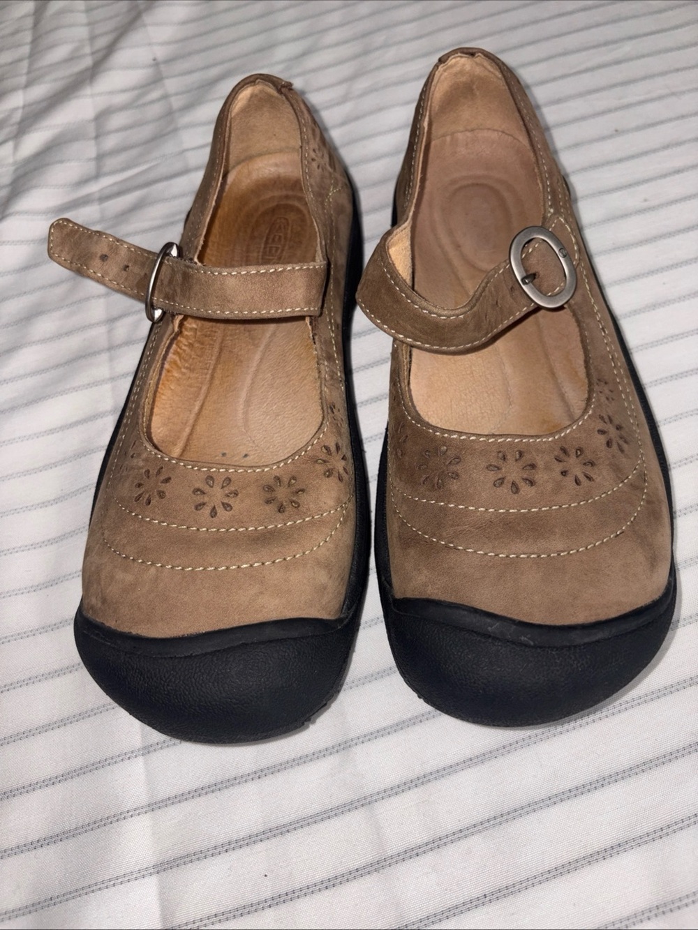 Keen Brown/Tan Mary Jane Flats - Picture 3 of 9